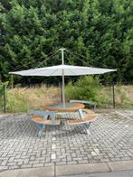 Table de pique-nique EXTREMIS avec grand parasol, Jardin & Terrasse, Tables de pique-nique, Enlèvement, Neuf, Rond, Bois