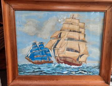 Groot schilderij marine beschikbaar voor biedingen