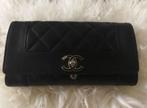Authentic Chanel Soft black lambskin long flap wallet limite, Overige merken, Zwart, Ophalen of Verzenden, Zo goed als nieuw