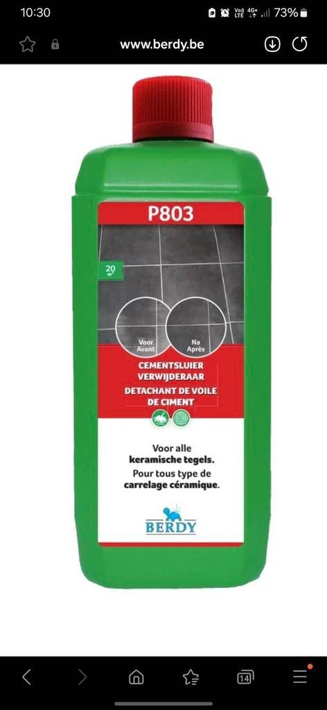 Vernis puissant contre les résidus de ciment, Maison & Meubles, Produits de nettoyage, Enlèvement ou Envoi