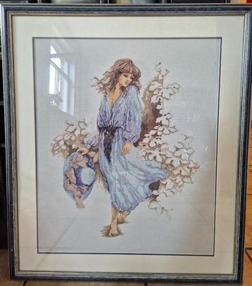 Femme au chapeau tableau brodé  beschikbaar voor biedingen