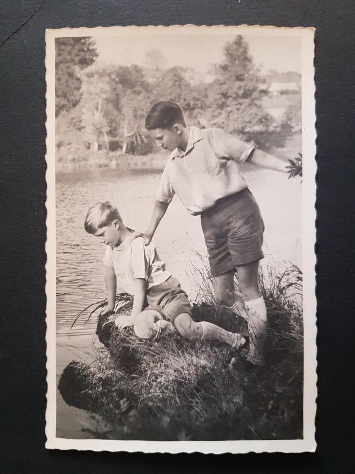 Fotokaart Koningshuis België Prins Albert Boudewijn, Verzamelen, Koningshuis en Royalty, Gebruikt, Kaart, Foto of Prent, Ophalen of Verzenden
