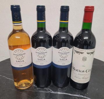 4x Barons de Rothschild, Lafite et Mouton (10 €/bouteille) disponible aux enchères