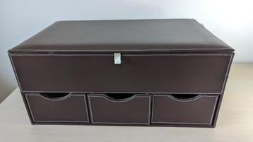 Kunstlederen kist, Huis en Inrichting, Woonaccessoires | Kisten, Overige materialen, Minder dan 50 cm, 50 tot 100 cm, Ophalen of Verzenden