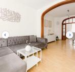 Canapé d’angle en velours gris – style Chesterfield, Maison & Meubles, 75 à 100 cm, 250 à 300 cm, Banc d'angle, Quatre personnes ou plus