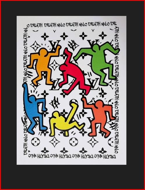 Keith Haring - Pop Art Print Death NYC Ltd Ed - Signed, Antiek en Kunst, Kunst | Litho's en Zeefdrukken, Ophalen of Verzenden