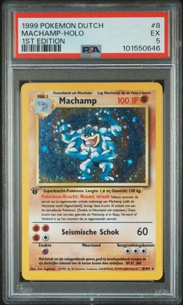 Machamp [1st Edition] #8 Pokemon Base Set | PSA 5 | Dutch  beschikbaar voor biedingen