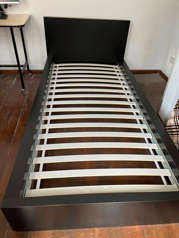 Eenpersoonsbed zwart, 90 cm, Une personne, Enlèvement, Utilisé