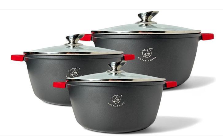 Nouveau Set de 3 Marmittes XXL 36, 40, 44cm, induction, Huis en Inrichting, Keuken | Potten en Pannen, Nieuw, Pannenset, Overige materialen