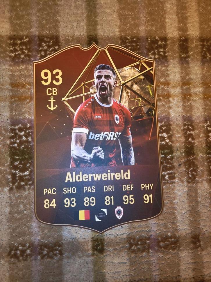 Voetbalkaartje (35cmx23cm) - Toby Alderweireld / RAFC, Hobby en Vrije tijd, Stickers en Plaatjes, Zo goed als nieuw, Plaatje, Ophalen