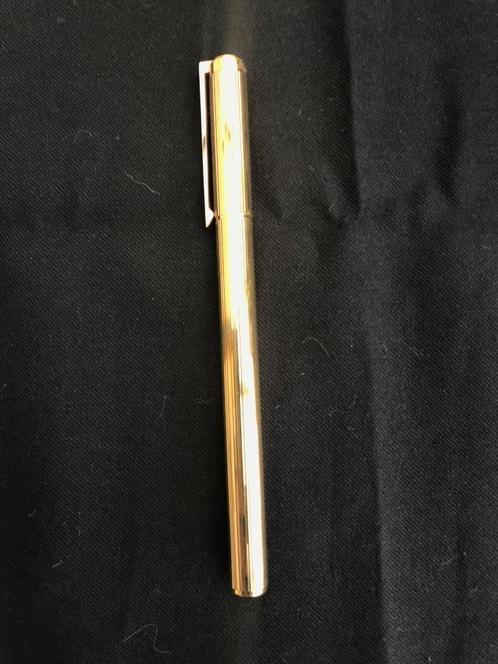S.T. Dupont Paris Geel gouden Vulpen, Verzamelen, Pennenverzamelingen, Zo goed als nieuw, Vulpen, Overige merken, Ophalen