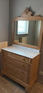 Commode met spiegel / oud lavabomeubel, Ophalen, Gebruikt