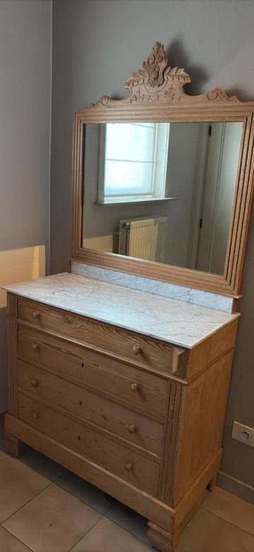 Commode met spiegel / oud lavabomeubel, Enlèvement, Utilisé