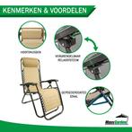 MaxxGarden Ligstoelen - Set van 2 - Textoline - Taupe, Support@maxxtools.be, Nieuw, Ophalen of Verzenden, Metaal
