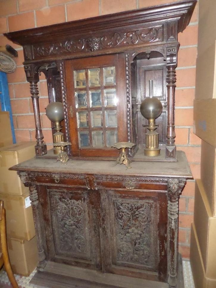 oude eiken kast, enkel op te poetsen SPOTPRIJS !!!, Antiek en Kunst, Antiek | Meubels | Kasten, Ophalen