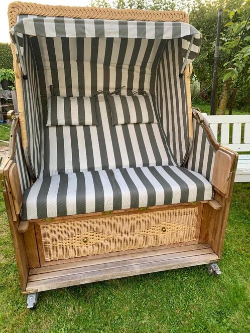 Tuinkorf, Tuin en Terras, Tuinbanken, Gebruikt, Teakhout, Ophalen