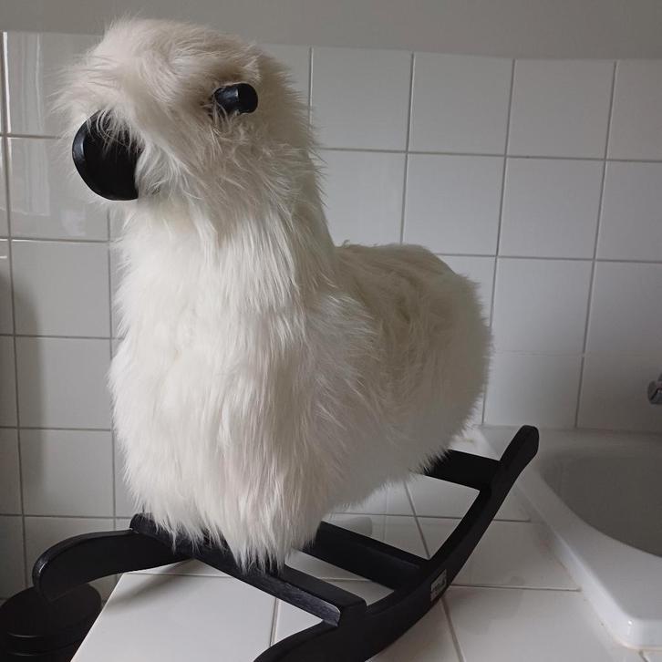 Prachtig pluizig schommelschaap, Kinderen en Baby's, Wipstoeltjes, Zo goed als nieuw, Schommelstoel, Overige merken, Ophalen