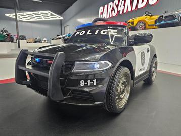 Kinderauto Politie - soft start - leren zit - verlichting-RC beschikbaar voor biedingen