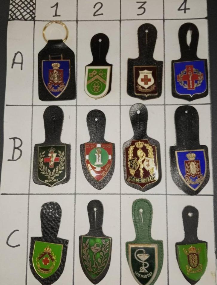 Verschillende borstzakhanger  van de medische dienst, Verzamelen, Militaria | Algemeen, Landmacht, Embleem of Badge, Ophalen of Verzenden