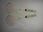 2 vintage badmintonrackets in regenboogkleuren, Sport en Fitness, Ophalen, Zo goed als nieuw, Racket(s)