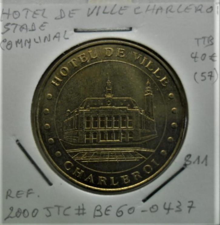 Stadhuis van Charleroi JTC# BE60-0437 Monnaie de Paris, Postzegels en Munten, Penningen en Medailles, Overige materialen, Ophalen of Verzenden