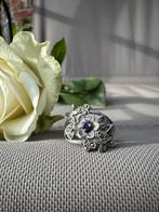 Bague vintage en argent 925 avec améthyste (et marcassites), Handtassen en Accessoires, Ringen, Ophalen of Verzenden, Zo goed als nieuw