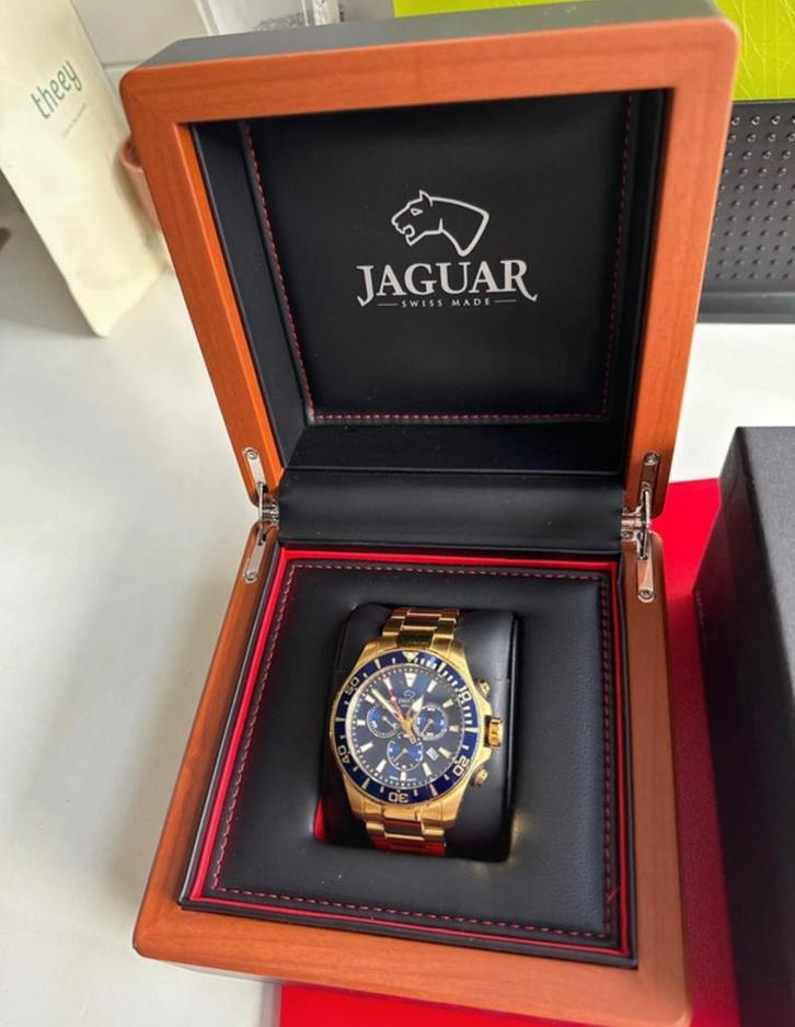 Jaguar Swiss Made Chronograph Quartz herenuurwerk, Handtassen en Accessoires, Horloges | Heren, Zo goed als nieuw, Polshorloge