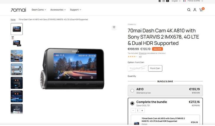 DASHCAM, Auto diversen, Dashcams, Nieuw, Ophalen