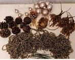 Kerst : lot kerstversiering in bronse tinten, Diversen, Ophalen of Verzenden, Zo goed als nieuw