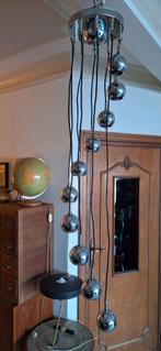 Vintage hanglamp 10 bollen space age, Gebruikt, Ophalen of Verzenden