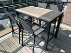 Hoge tuin/terras-set 4 personen, Ophalen, Zo goed als nieuw