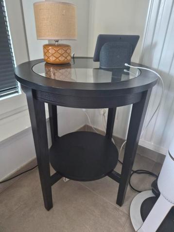 Table d’appoint IKEA MALMSTA – verre et bois noir beschikbaar voor biedingen