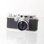 Leitz Leica IIIf red dial with Summitar 5cm F2 lens, Audio, Tv en Foto, Fotocamera's Analoog, Verzenden, Leica