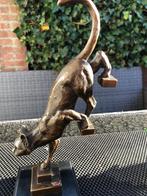 bronzen kat poes sculptuur, Antiek en Kunst, Ophalen of Verzenden