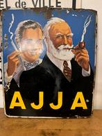 Ajja retro metalen reclamebord 1953 Bruxelles, Verzamelen, Ophalen, Gebruikt, Reclamebord
