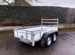 Dubbelas 750kg 130x255cm, Auto diversen, Aanhangwagen-onderdelen, Ophalen of Verzenden, Zo goed als nieuw