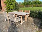 Set teak tafel en 4 stoelen, Tuin en Terras, Tuinsets en Loungesets, Ophalen, 4 zitplaatsen, Gebruikt, Teakhout