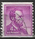 USA 1954 - Yvert 589a - Abraham Lincoln (ST), Verzenden, Gestempeld