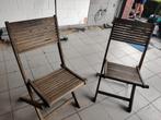 Chaises de jardin pliables classiques en teck Bristol 2, Jardin & Terrasse, Enlèvement, Utilisé