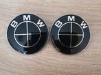 Bmw motorkap/kofferbak emblemen logo 2 x 82 mm full zwart, Ophalen of Verzenden, Nieuw, BMW