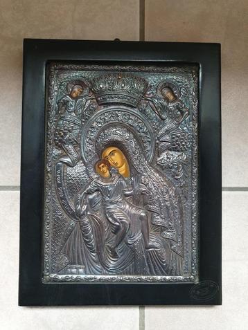 Grieks Icoon - Zilver 950 - Byzantijnse kunst - Clarté beschikbaar voor biedingen