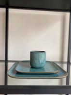 Set borden en tassen, Huis en Inrichting, Ophalen, Gebruikt, Keramiek, Bord(en)