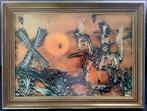 olieverf op karton “Don Quichote “, Antiek en Kunst, Ophalen of Verzenden
