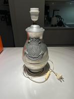 Lampe de table. Blason emblème ville Wavre. Étain. Cabossé., Ophalen, Gebruikt