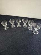 Val Saint LAMBERT - Lot de  6 verres en cristal YALE, Enlèvement ou Envoi