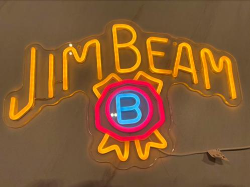 LED neon sign Jim Beam - 220V USB - mancave poolhouse nieuw, Verzamelen, Merken en Reclamevoorwerpen, Nieuw, Lichtbak of (neon) lamp