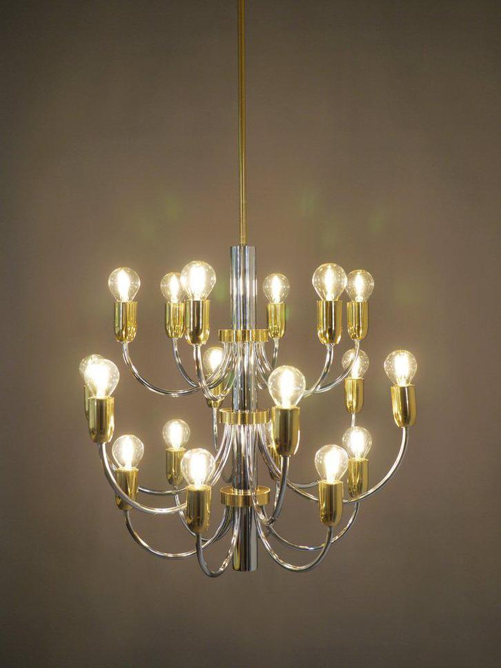 Elegante kroonluchter uit de jaren 70, Maison & Meubles, Lampes | Lustres, Enlèvement