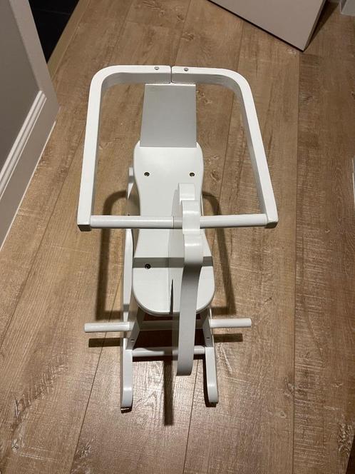 Schommel Paard Wit + Beugel - childwood - heel mooi 🤩, Kinderen en Baby's, Speelgoed | Hobbelfiguren, Zo goed als nieuw, Ophalen