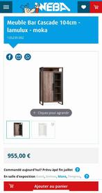 Meuble Bar Cascade 104 cm – Lamulux Moka, Huis en Inrichting, Ophalen, Met deur(en), 100 tot 150 cm, Nieuw