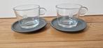 Nespresso 2 tasjes en 2 ondertasjes, Comme neuf, Verre, Enlèvement, Autres styles